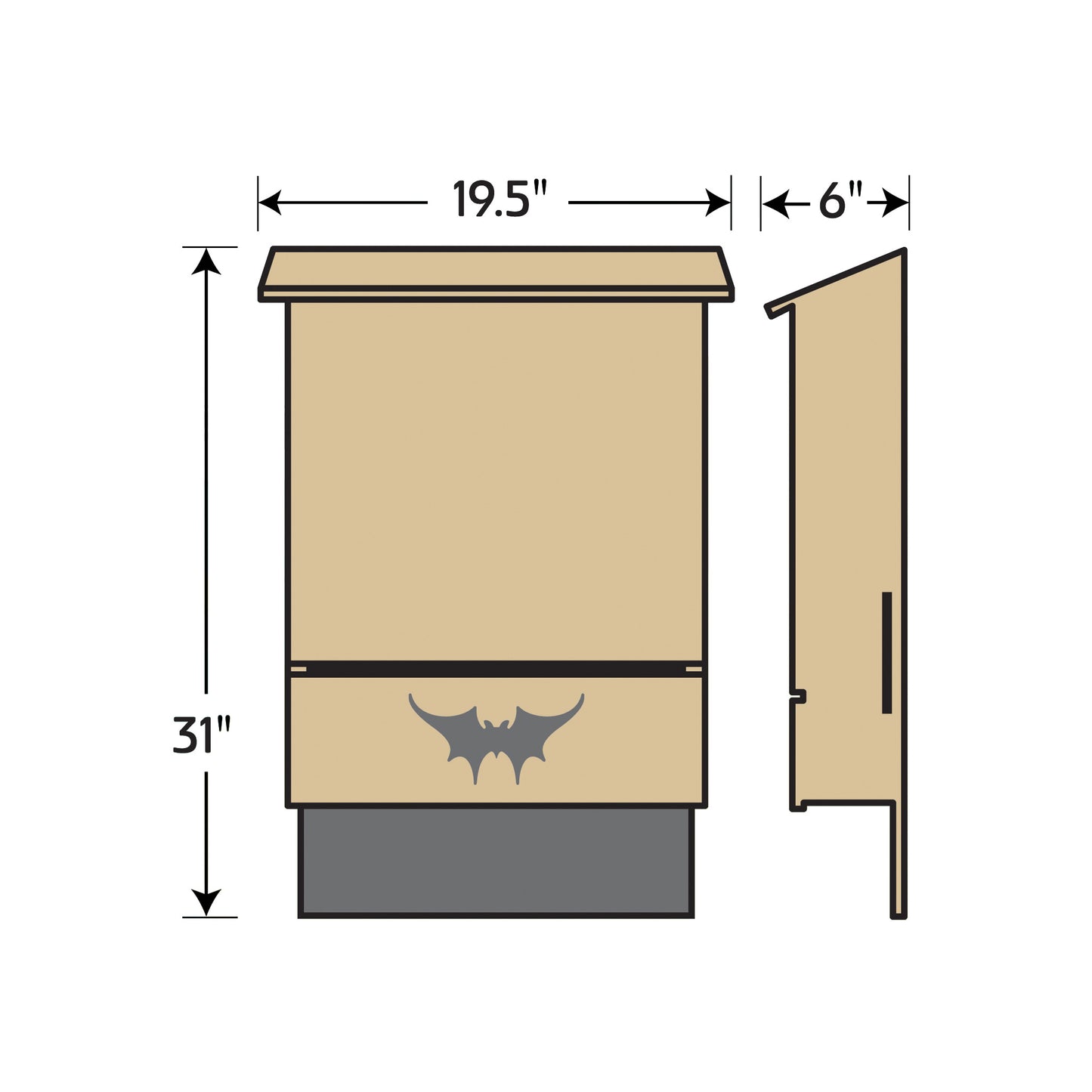 Four-chambered Bat House